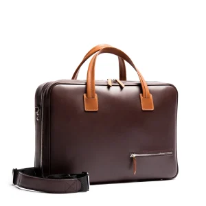 Sac ordinateur 36 heures lundi | BELLECOURT Marron et Cognac