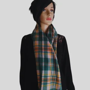 Écharpe VERTE à carreaux