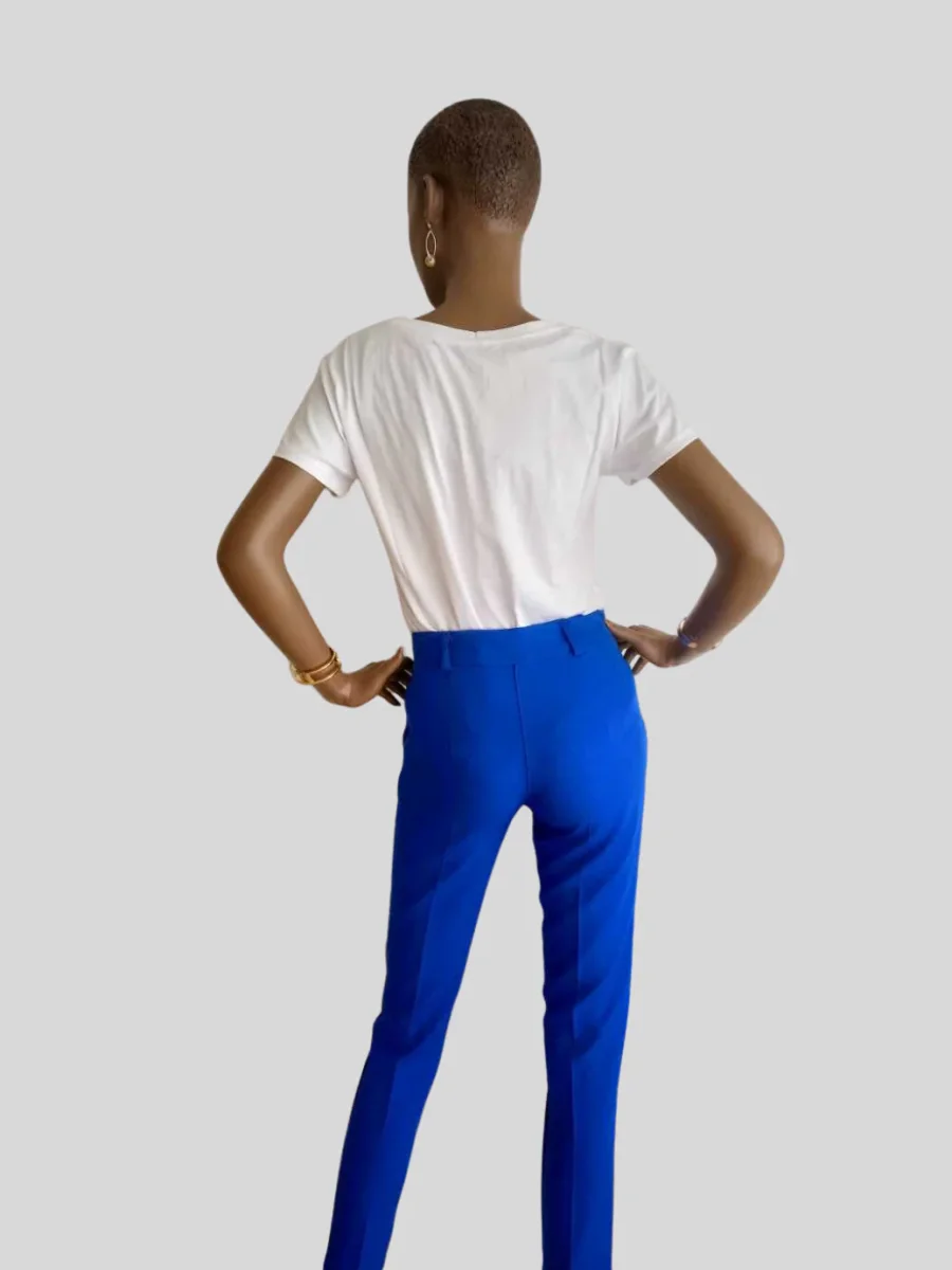 Pantalon BLEU ÉLECTRIQUE élégant – Image 4