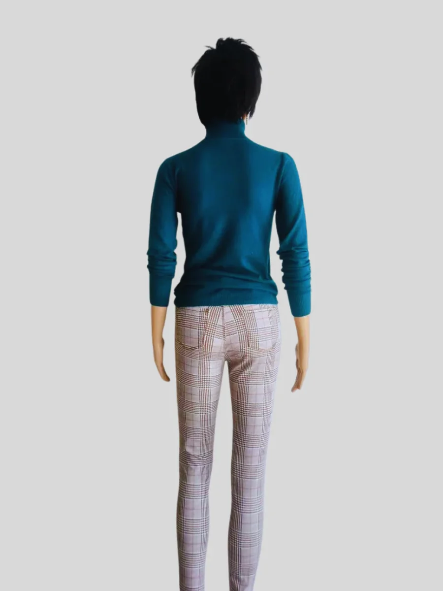 Pantalon MARRON imprimé à carreaux – Image 5