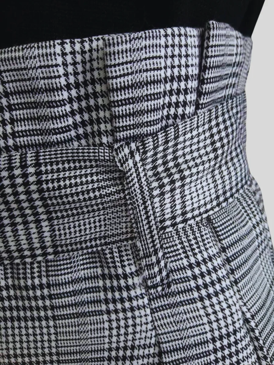 Pantalon GRIS à pinces taille haute – Image 5