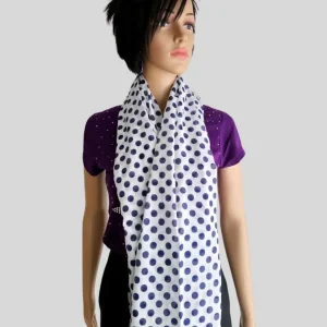 Foulard BLANC à pois