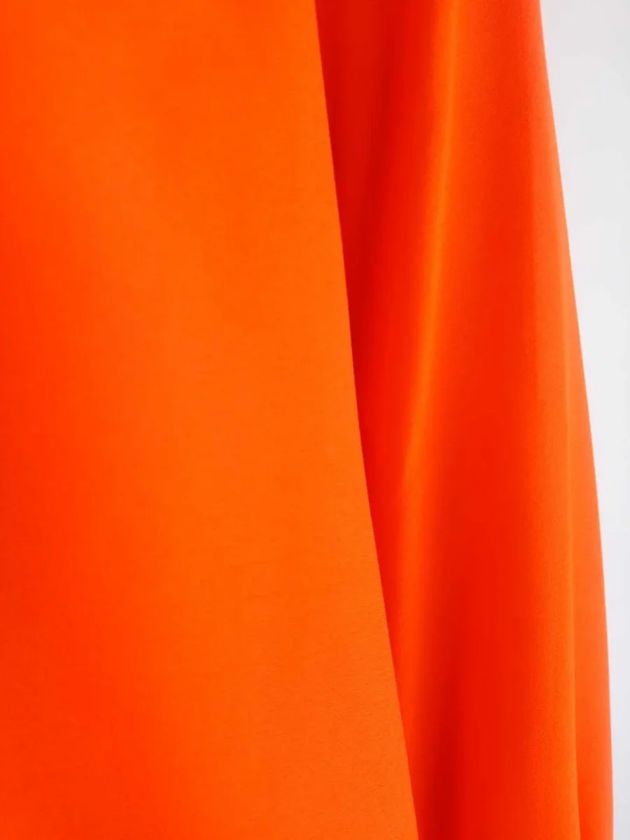 Robe ORANGE à volants avec col lavallière – Image 7