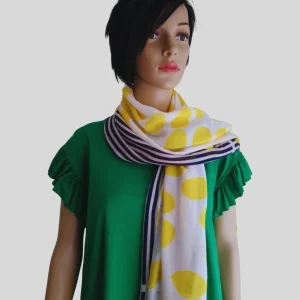Foulard à pois JAUNE