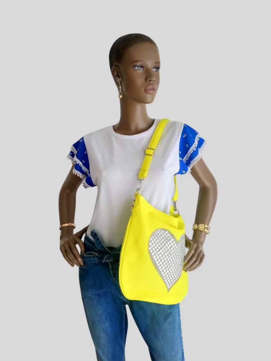 Sac VERT FLUO en bandoulière – Image 4