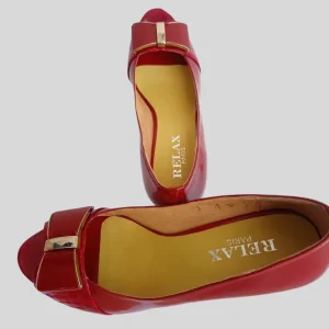 Escarpins à plateforme en vernis ROUGE