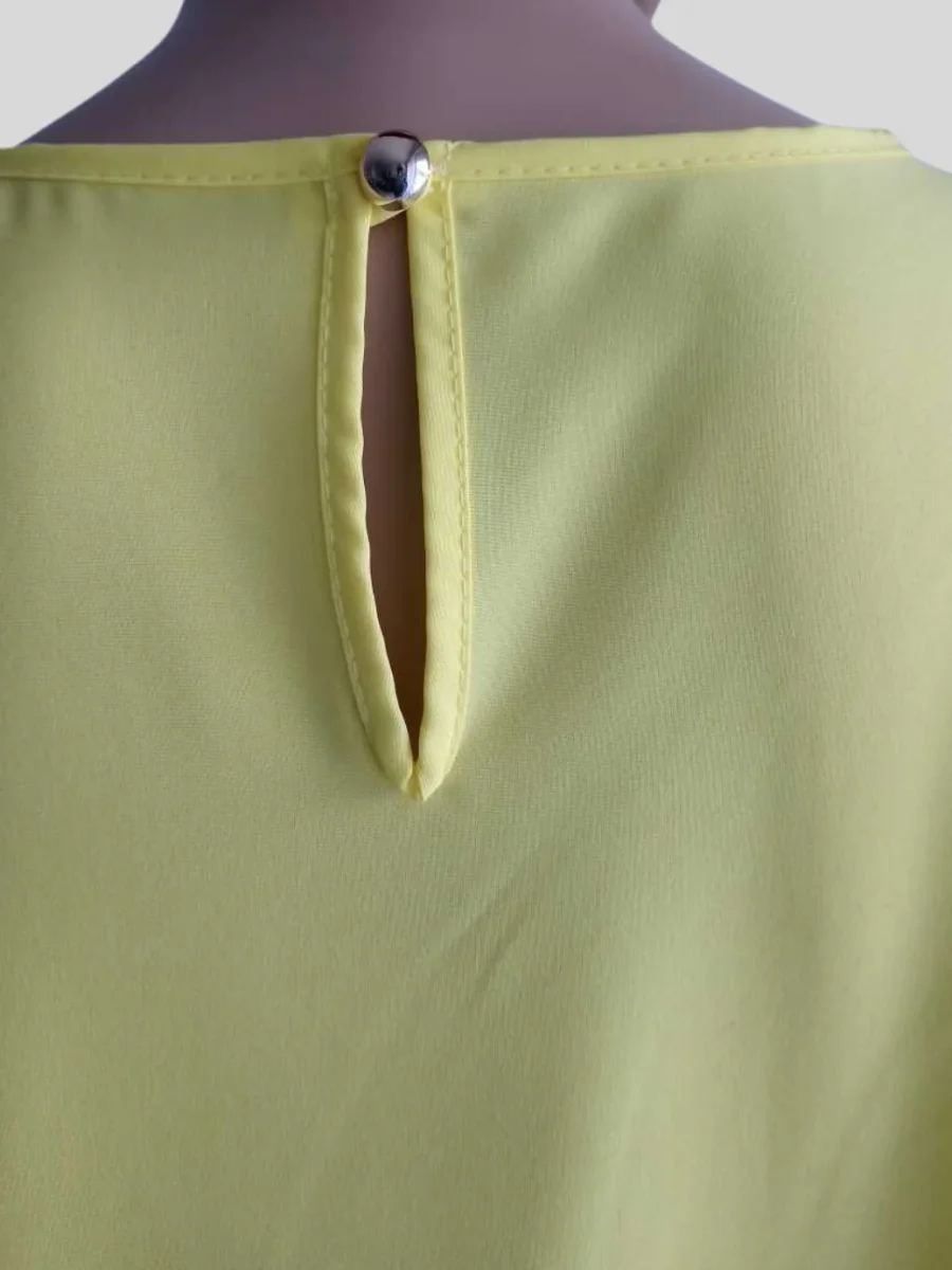 Robe JAUNE à manches à volants – Image 7