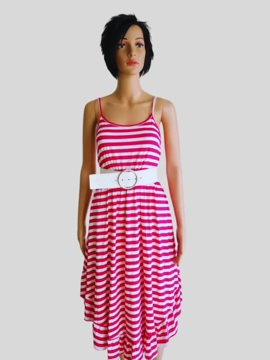 Robe ROSE FUCHSIA à rayures