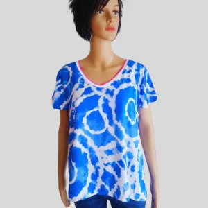 T-shirt imprimé BATIK BLEU PERSAN
