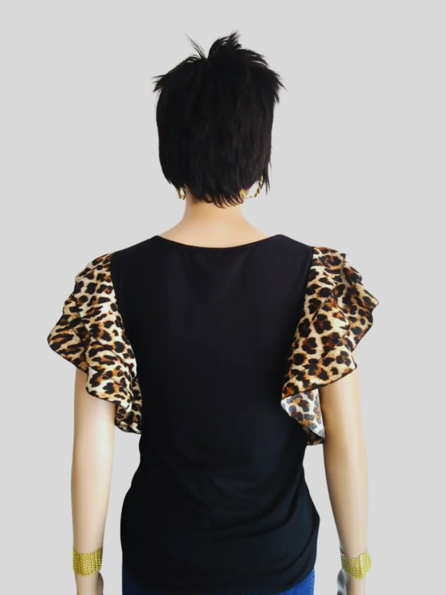 T-shirt léopard à volants – Image 5
