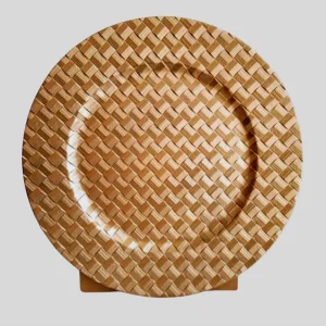 Sous-plat de présentation doré, décoration table