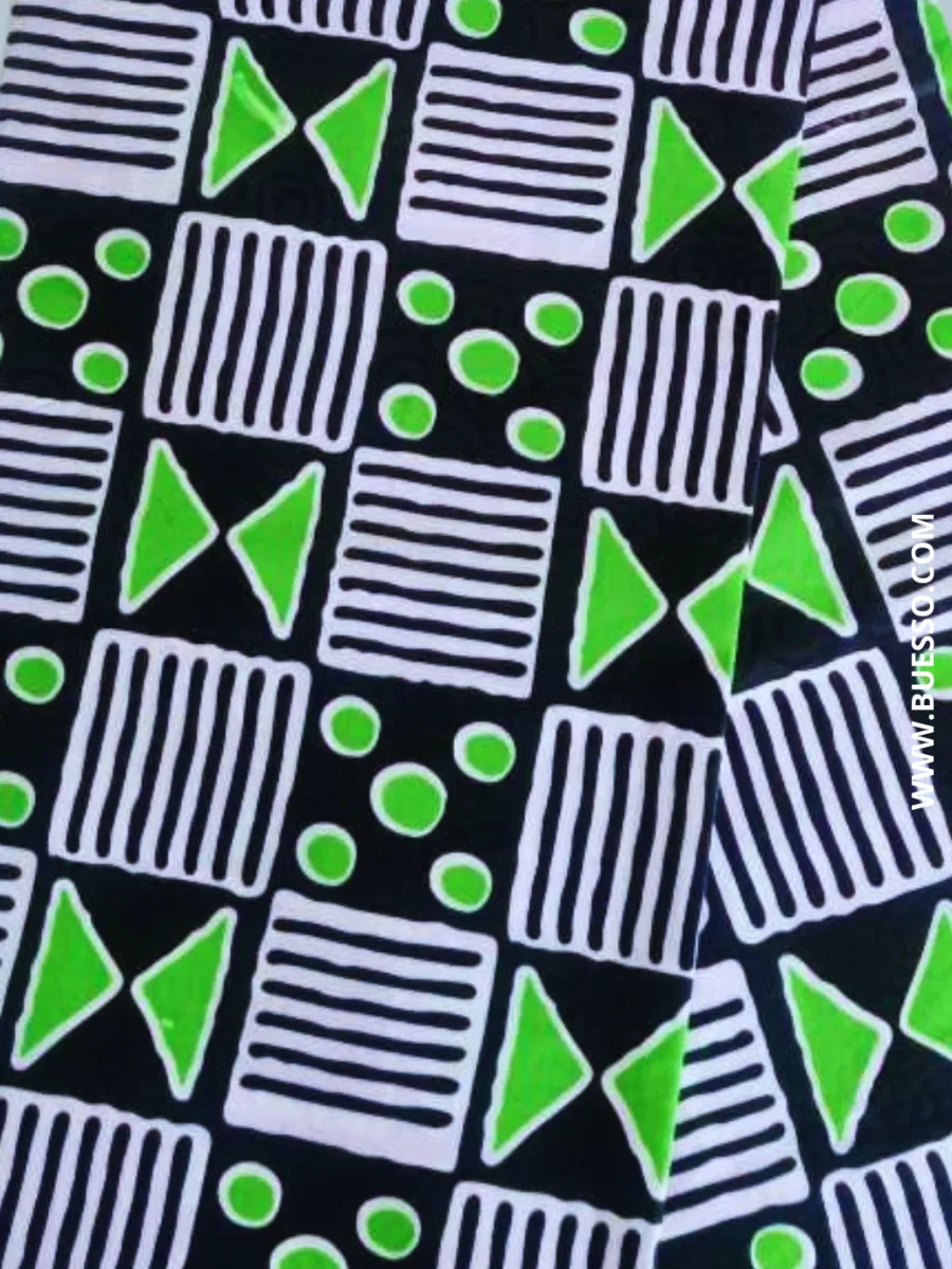 Bazin 2 TONS VERT POMME & NOIR – Image 2