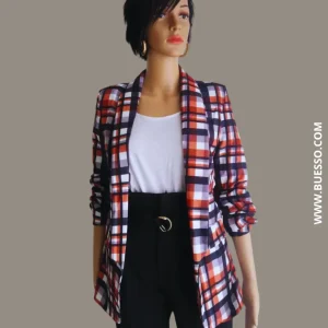 Blazer MARRON à manches froncées