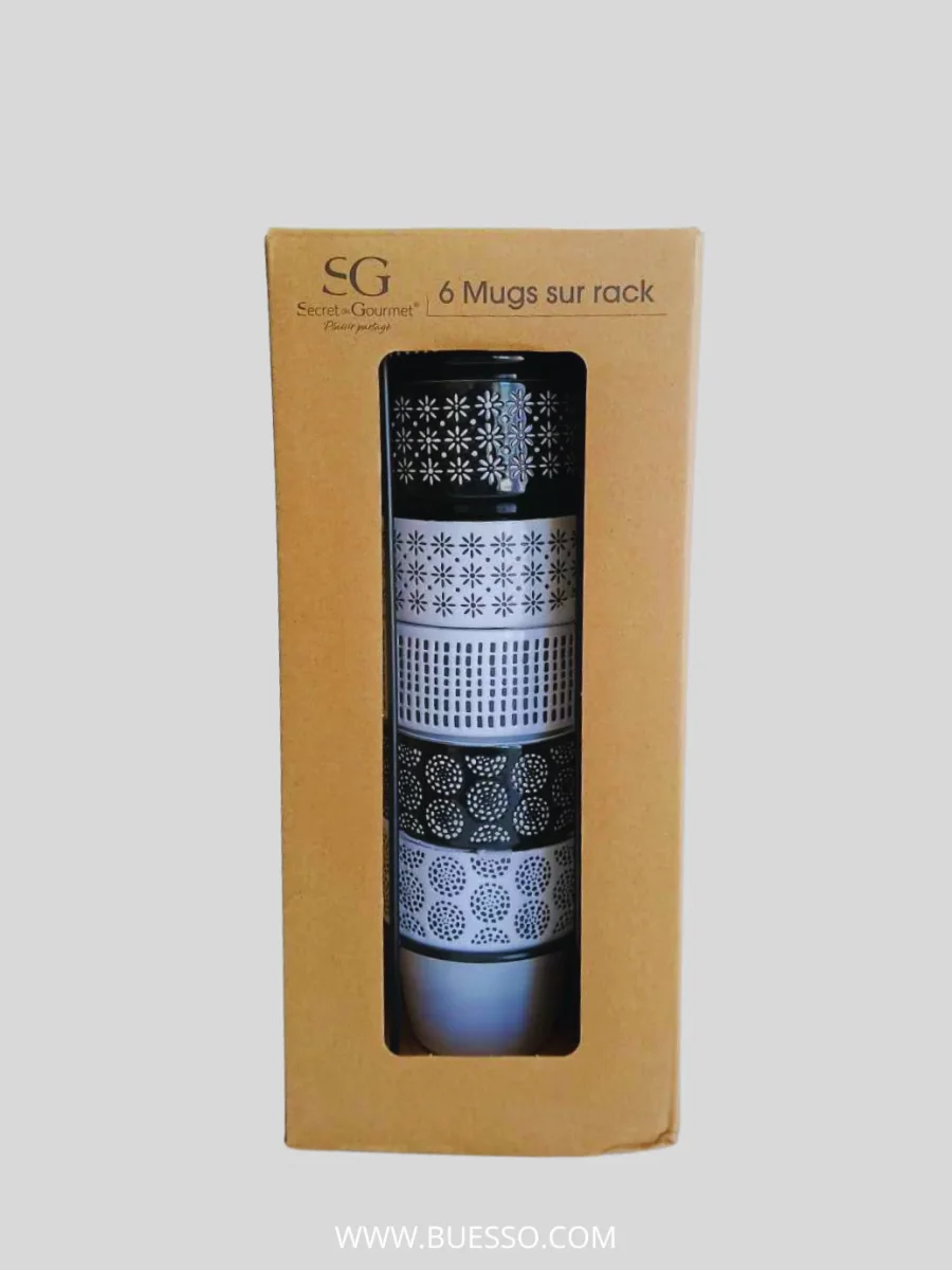 Lot de 6 mugs sur rack SECRET DE GOURMET – Image 4
