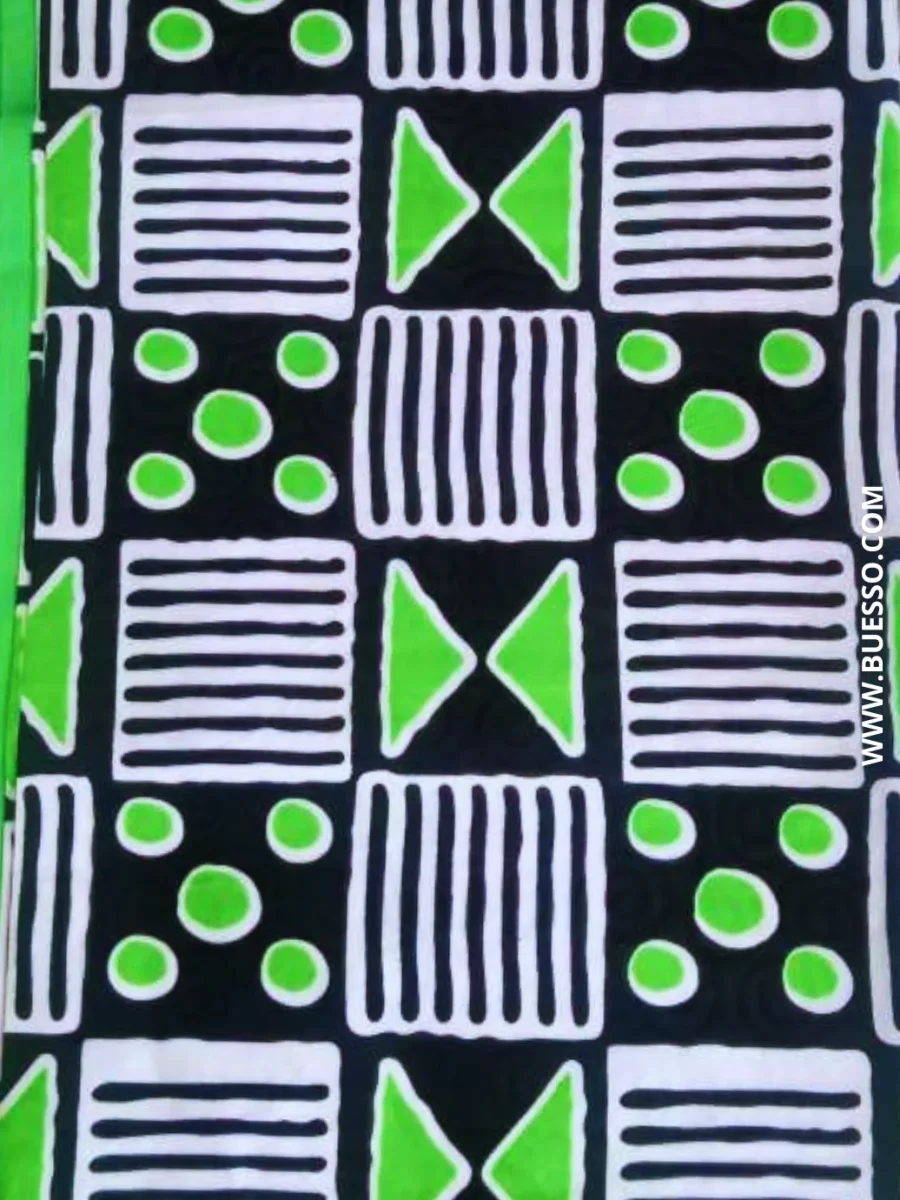 Bazin 2 TONS VERT POMME & NOIR – Image 5