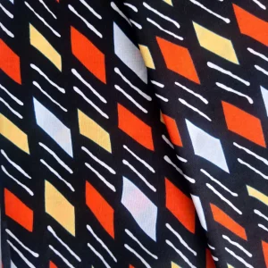 Pagne WAX GRAPHIQUE ORANGE