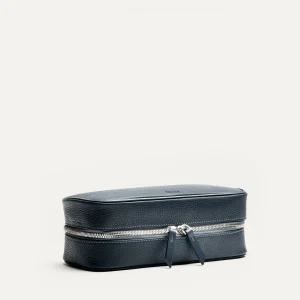 Trousse de toilette cuir ~ CLARA - MARINE