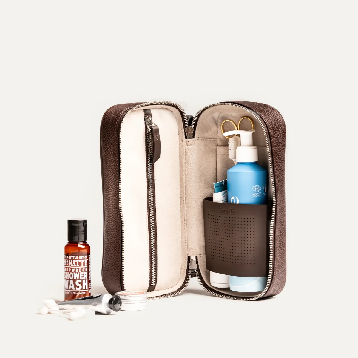 Trousse de toilette cuir ~ CLARA - CHESTNUT – Image 8