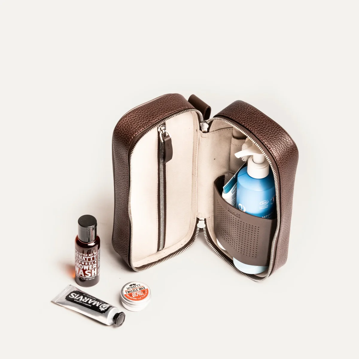 Trousse de toilette cuir ~ CLARA - CHESTNUT – Image 9