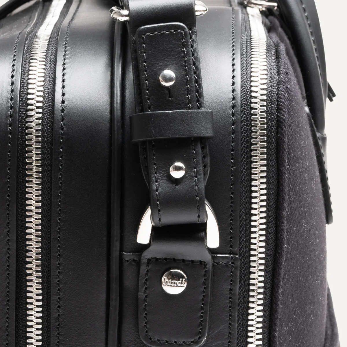 Porte documents 36 hr ~ CONALLY ~ Toile et cuir noir – Image 8