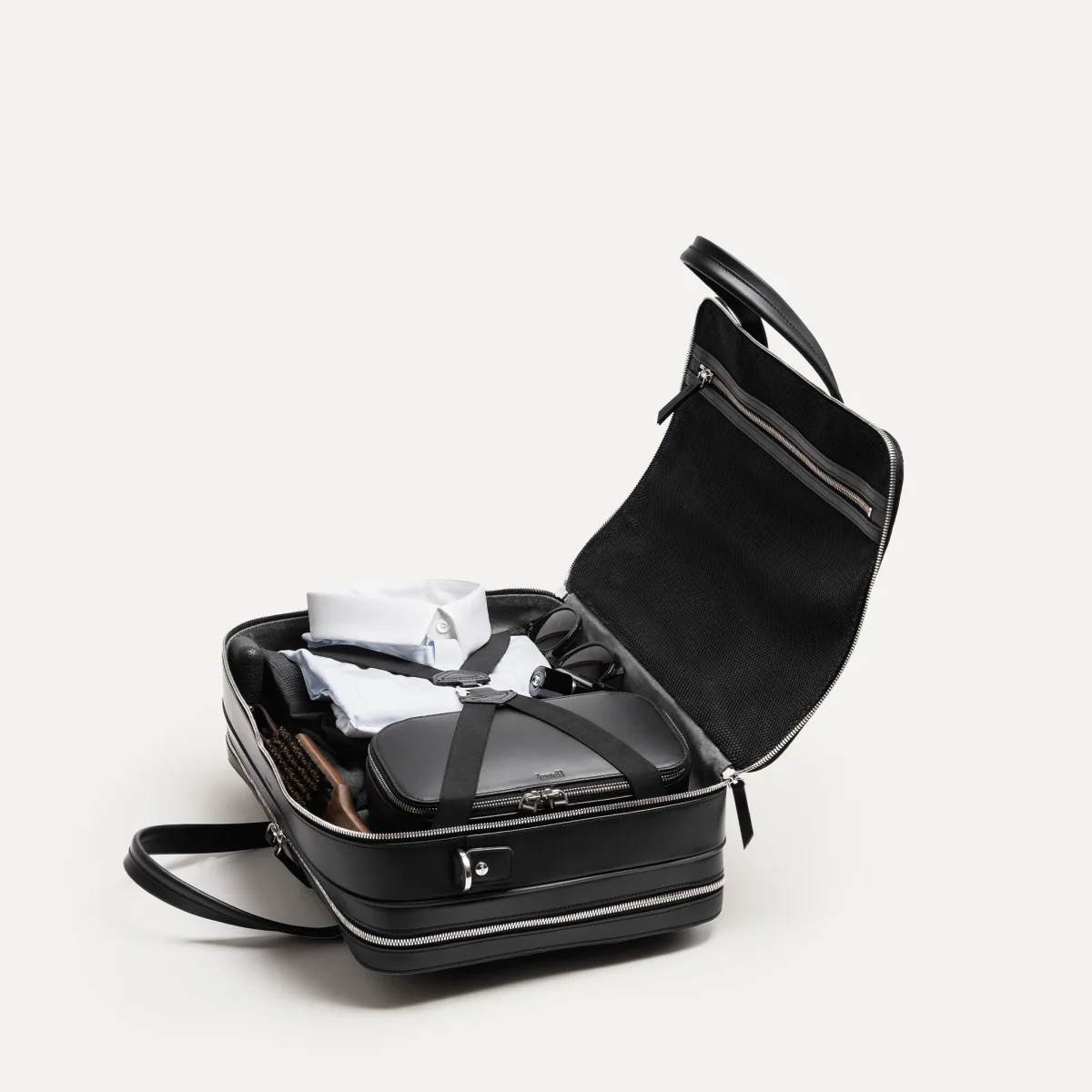 Porte documents 36 hr ~ CONALLY ~ Toile et cuir noir – Image 4