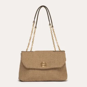 Sac rabat Séréniti (SAN) - Lin beige et Vert jonc