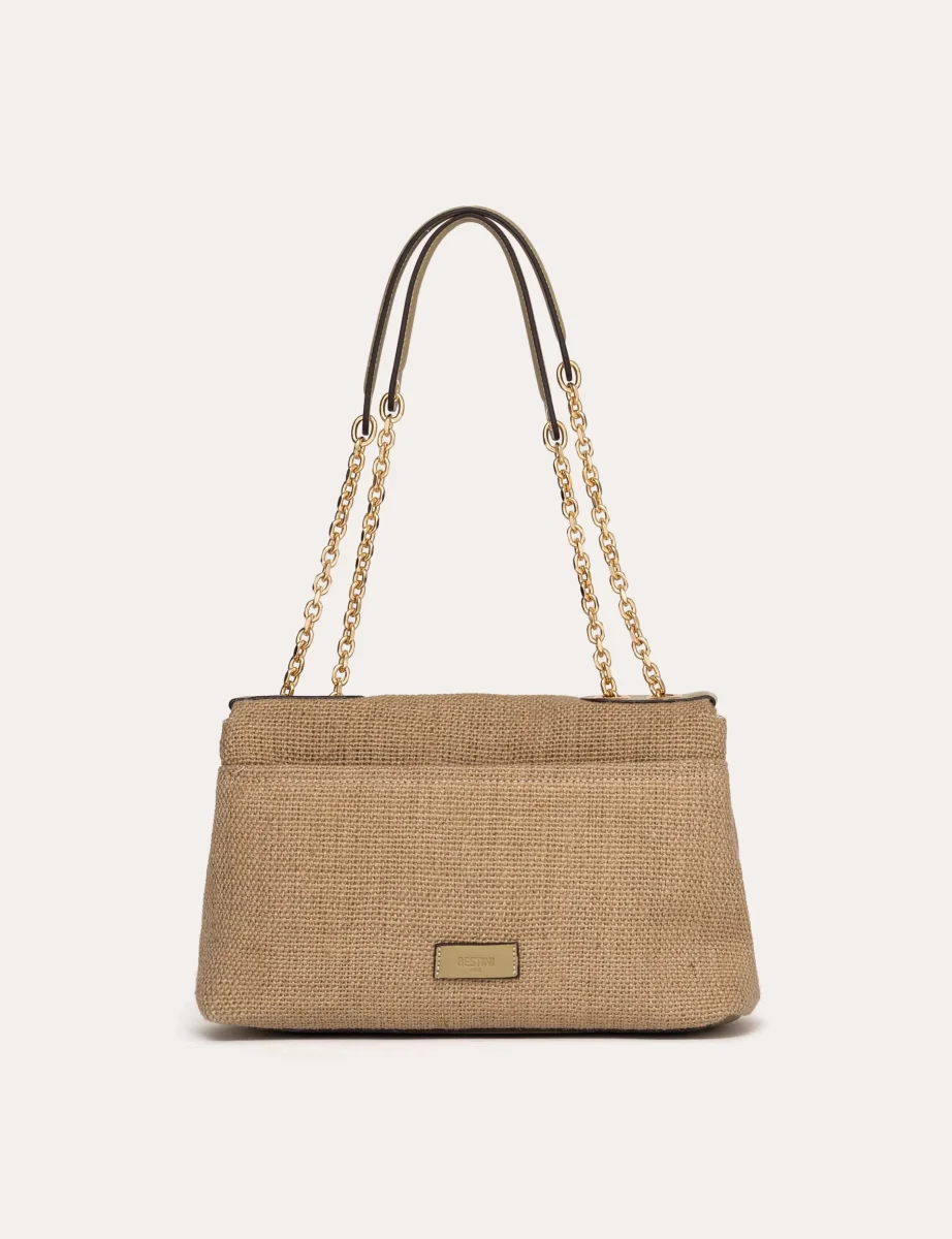 Sac rabat Séréniti (SAN) - Lin beige et Vert jonc – Image 3