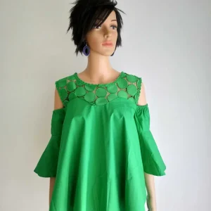 Blouse en dentelle VERTE
