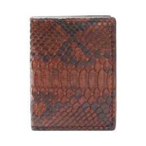 Porte cartes en peau de python Ophion