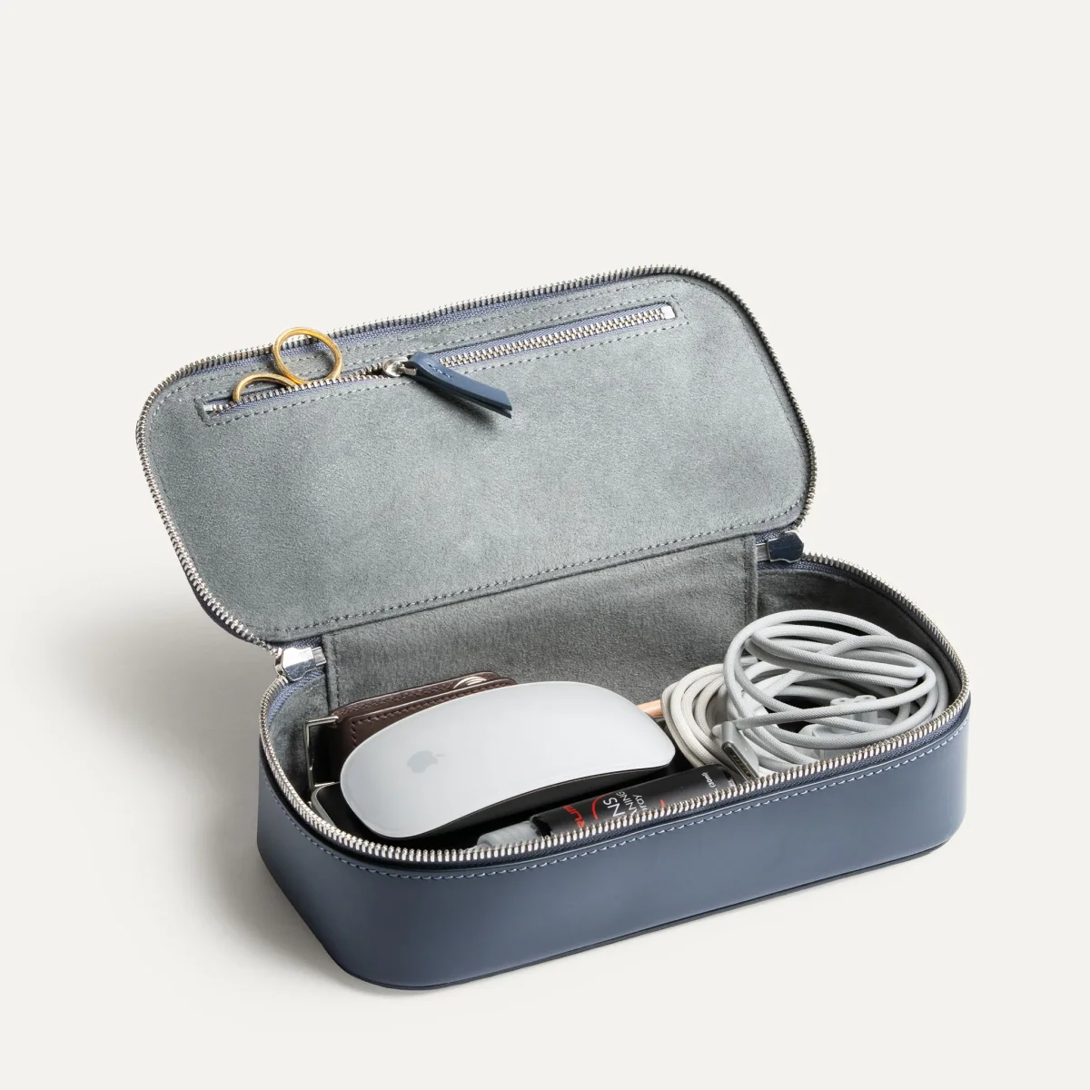 Trousse de toilette cuir ~ GINA II - MARINE – Image 8