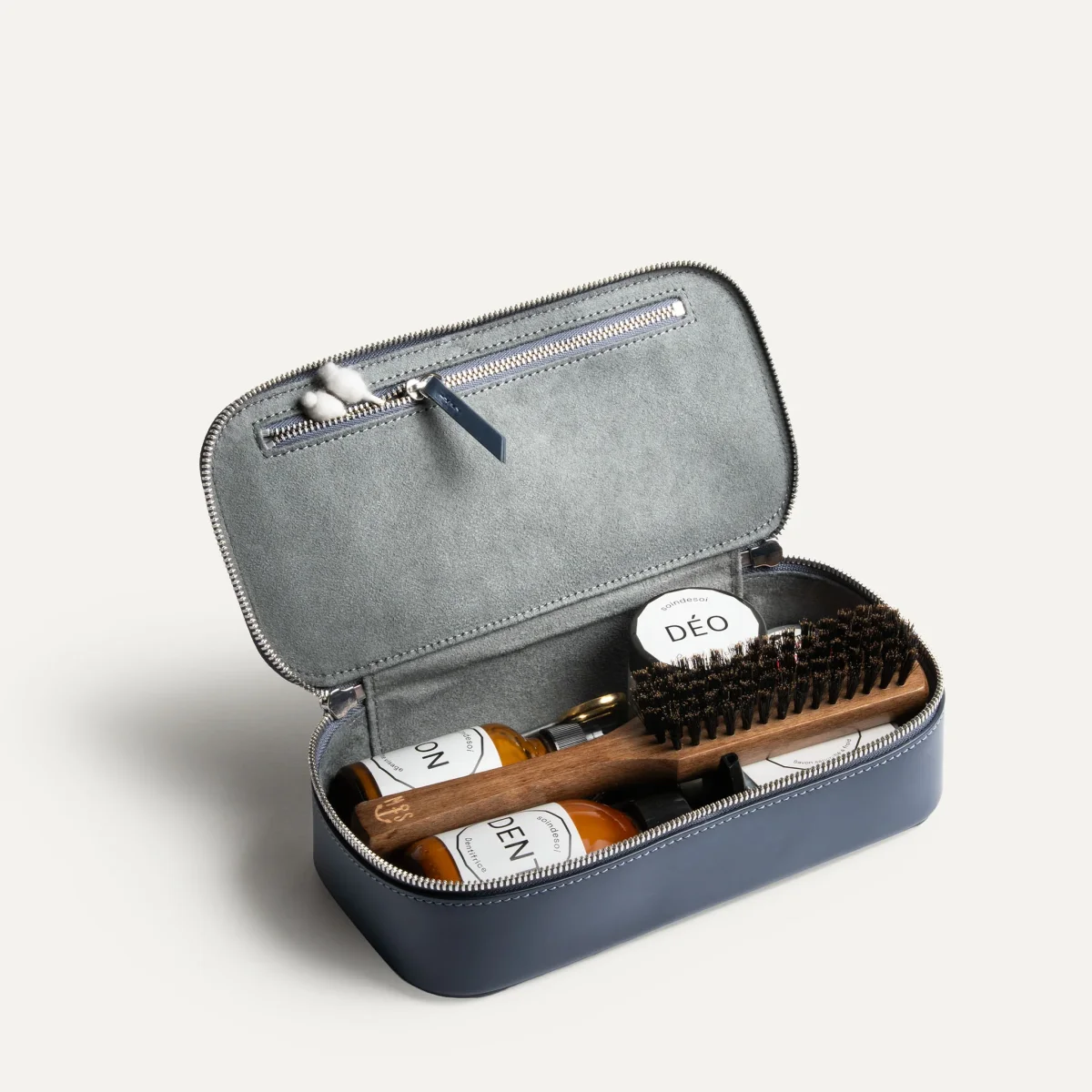 Trousse de toilette cuir ~ GINA II - MARINE – Image 4