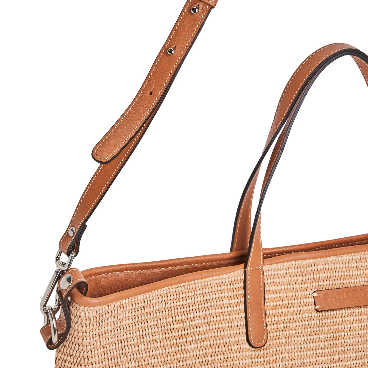 Sac en cuir et raphia Margaret – Image 7