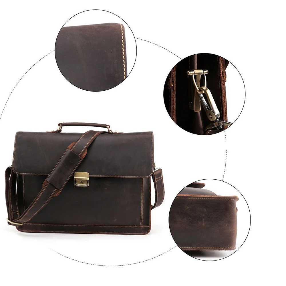Attaché Case Homme - Cuir Classique – Image 8