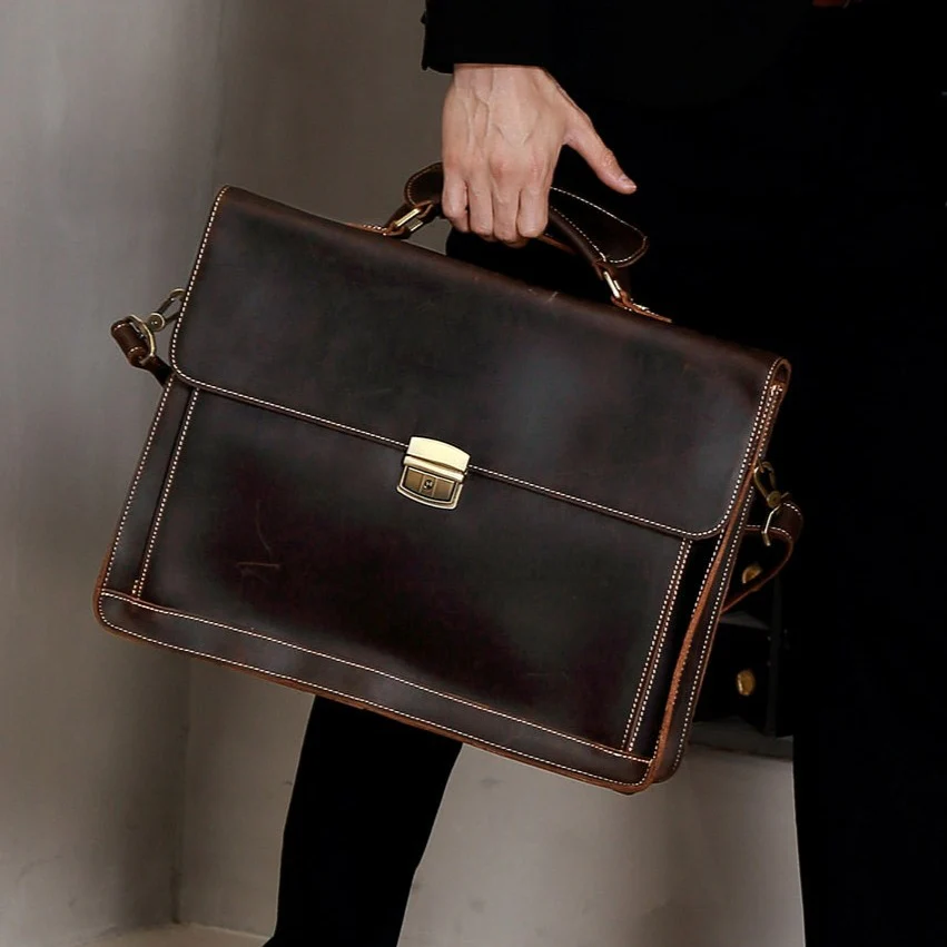 Attaché Case Homme - Cuir Classique – Image 3