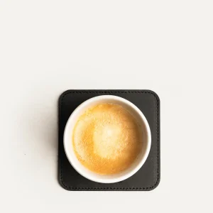 Sous-tasses en cuir ~ IVO - NOIR
