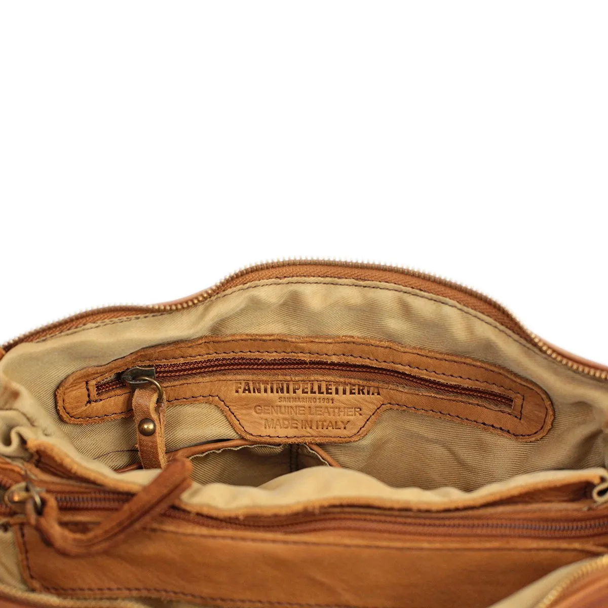 Sac à bandoulière en cuir lavé Roma – Image 6