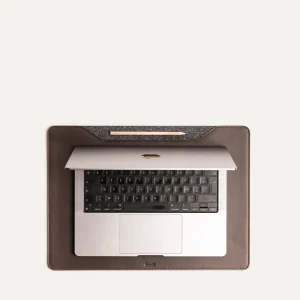 Sous-main en cuir ~ LEO - MARRON