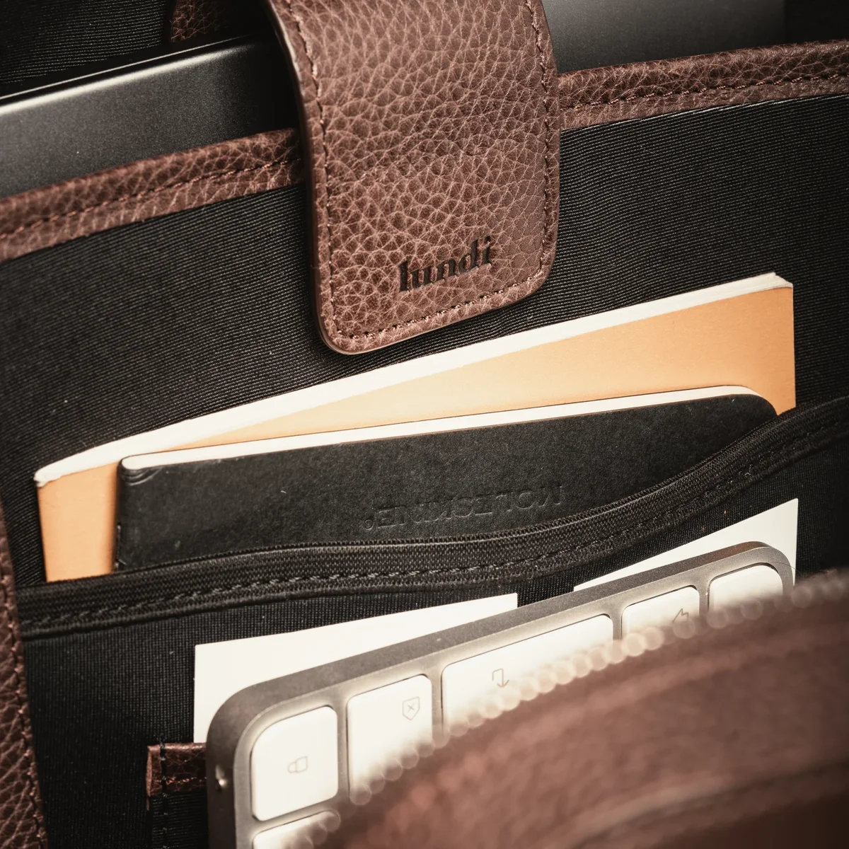 Sac à dos en cuir lisse ~ MATTEO - MARRON – Image 8