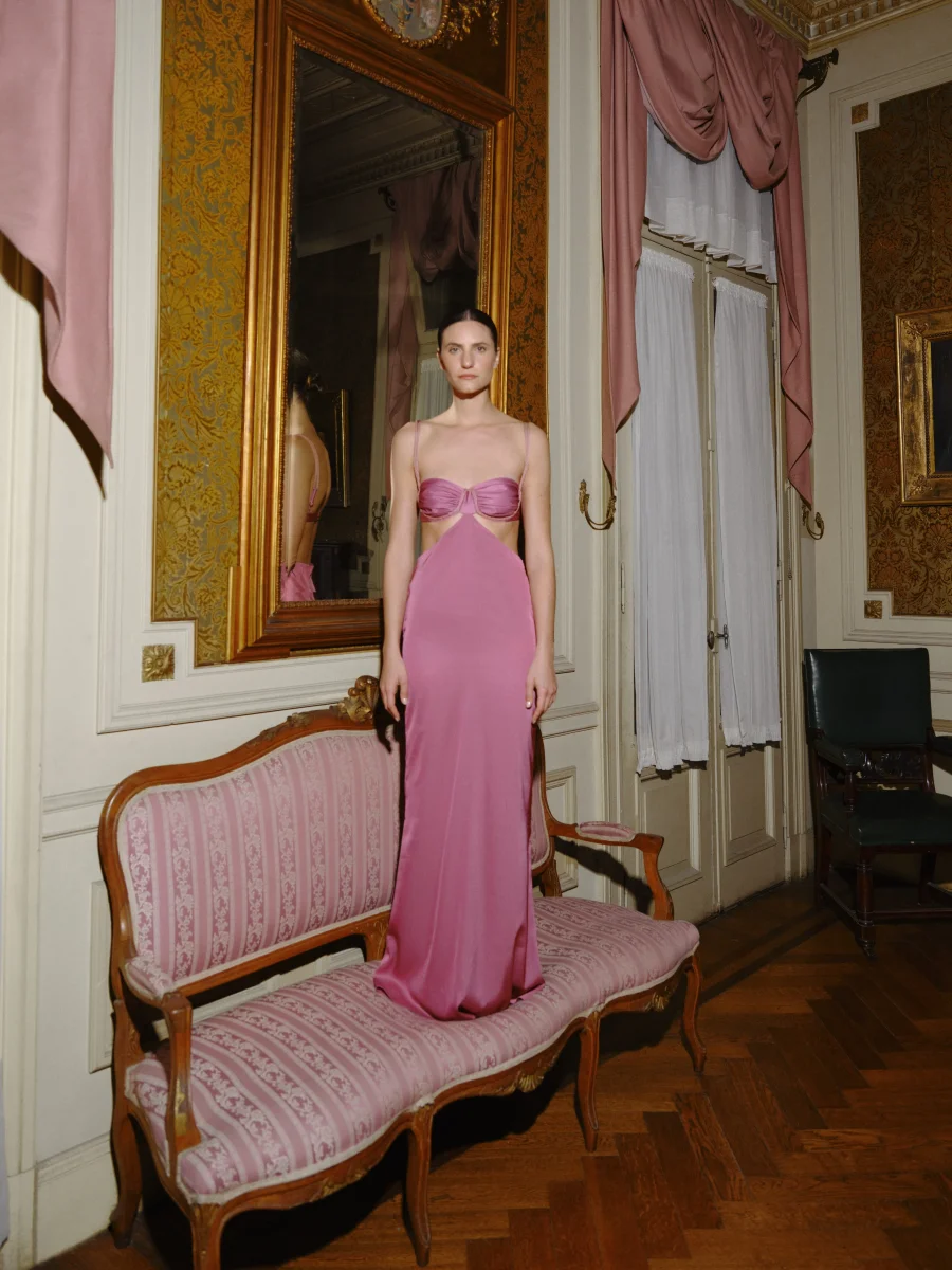 Robe balconnet en lycra rose Blush - Lula – Image 5