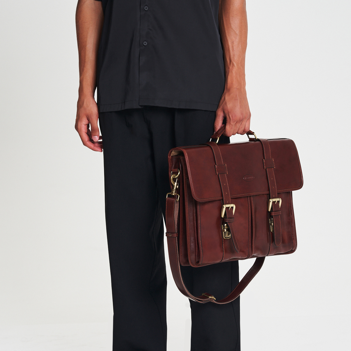 Cartable en cuir Regent – Image 3