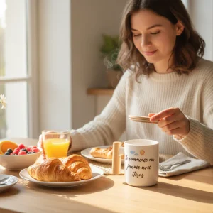 Mug personnalisé et son couvercle