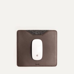 Tapis de souris en cuir ~ NINO - MARRON