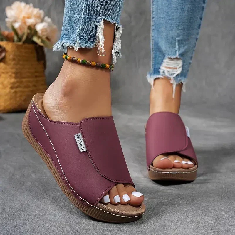 Marchéa | Mules Compensées en Cuir Respirant – Image 9