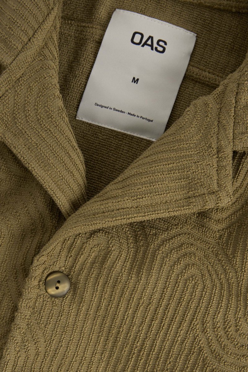 Chemise texturée Cuba Kaki – Image 4