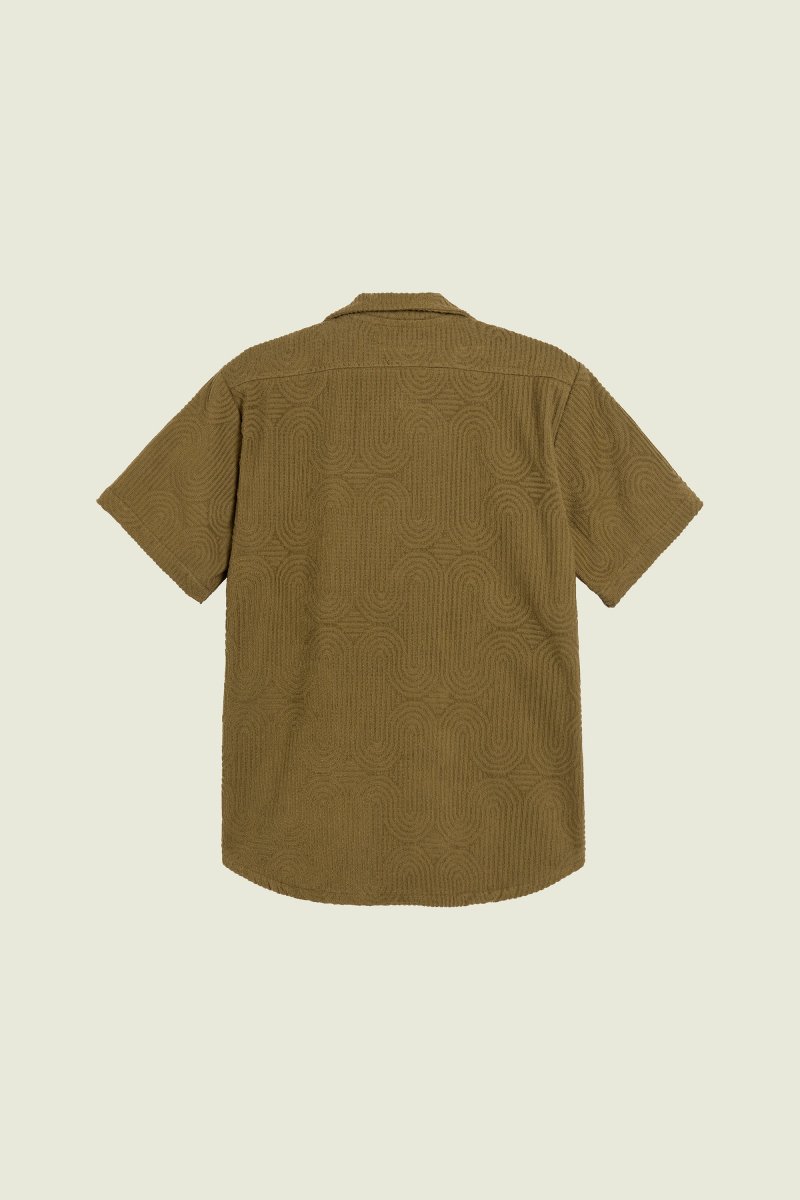 Chemise texturée Cuba Kaki – Image 3