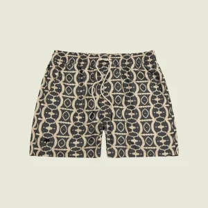 Short de bain Forge Hypnotise noir et écru