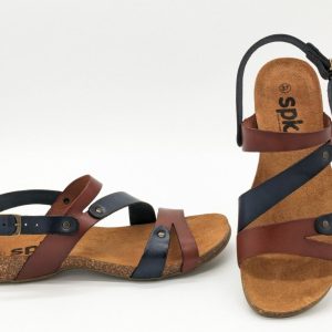 Sandale 16003 Bleu et Marron