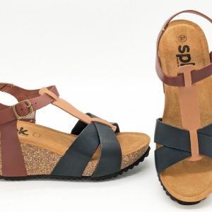 Sandale 15 097 Bleu/Marron