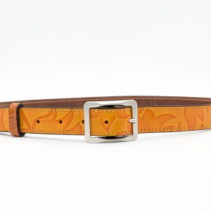 Ceinture imprimée flower jaune