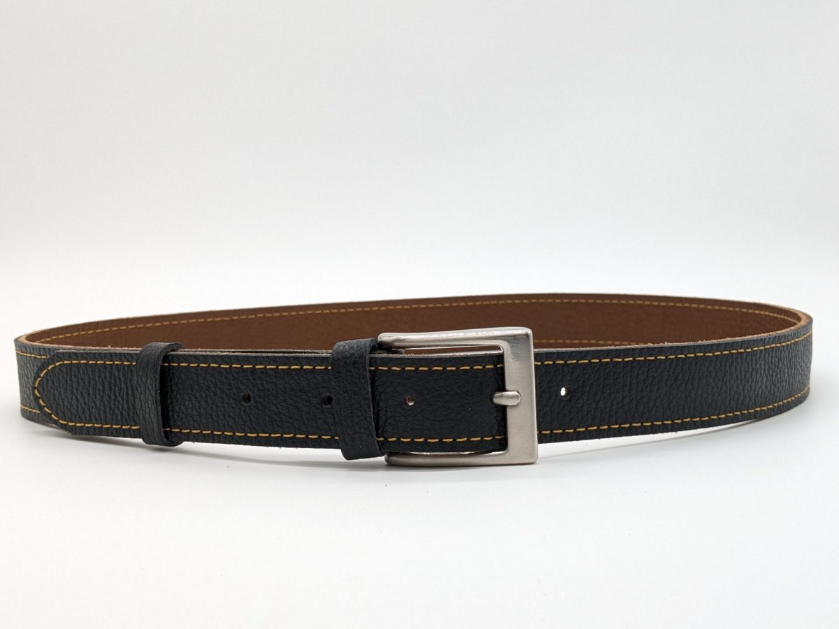Ceinture cuir grainé noir – Image 2